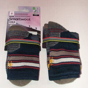 2 Pairs SmartWool Hike Light Cushion Stripe Mid Crew Socks Men's Size Medium
